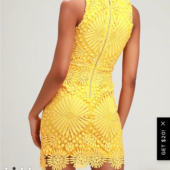 Lulus Heart Strings Yellow Lace Mini Dress - Picture 3 of 6